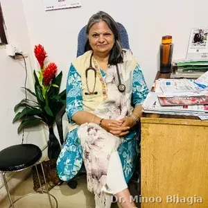 Dr. Minoo Bhagia at her clinic